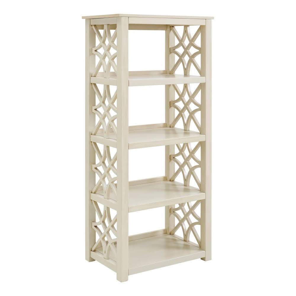 Antique White 4-Shelf Bookcase M127