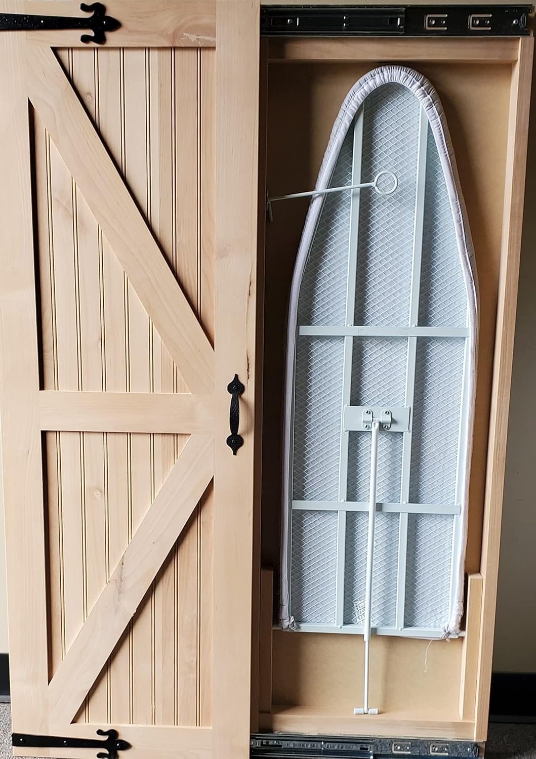 Knotty Alder Wall Mount Ironing Board B7032