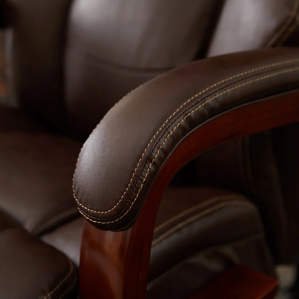 Biscuit Brown Faux Leather Ergonomic Executive Chair A684127