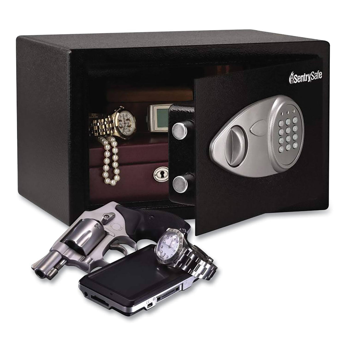 Digital Security Safe, 0.58 Cu ft, Black/Silver S441