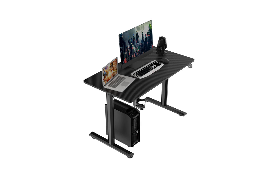 Electric Standing Desk, 110 x 60 cm Steel Adjustable Height Desk, Black L123