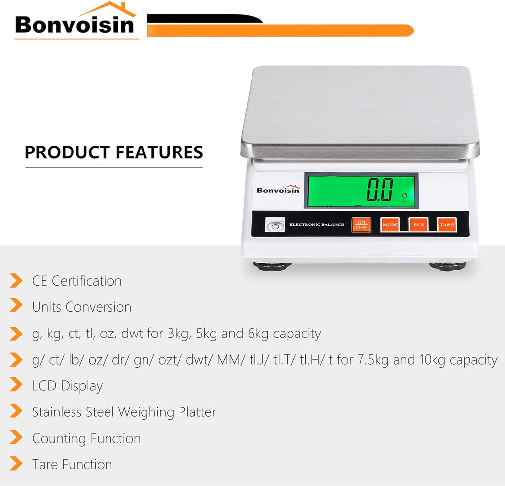5000g x 0.1g Digital Lab Scale S88531