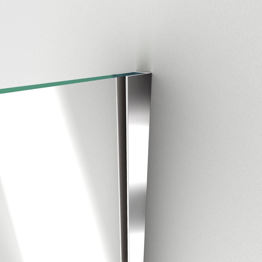 Frameless Hinged Shower Door Brushed Nickel L4157