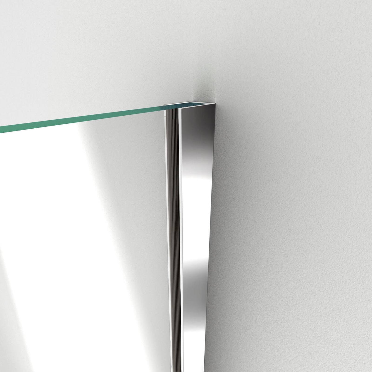Frameless Hinged Shower Door Brushed Nickel L4157