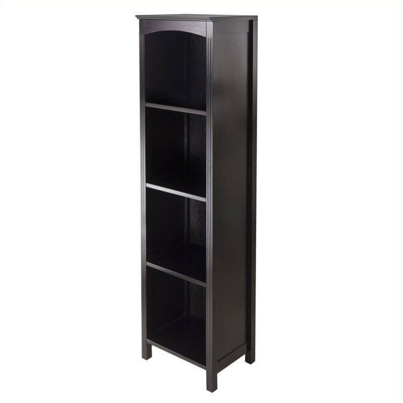 5-Tier Espresso Storage Shelf Bookcase W47088