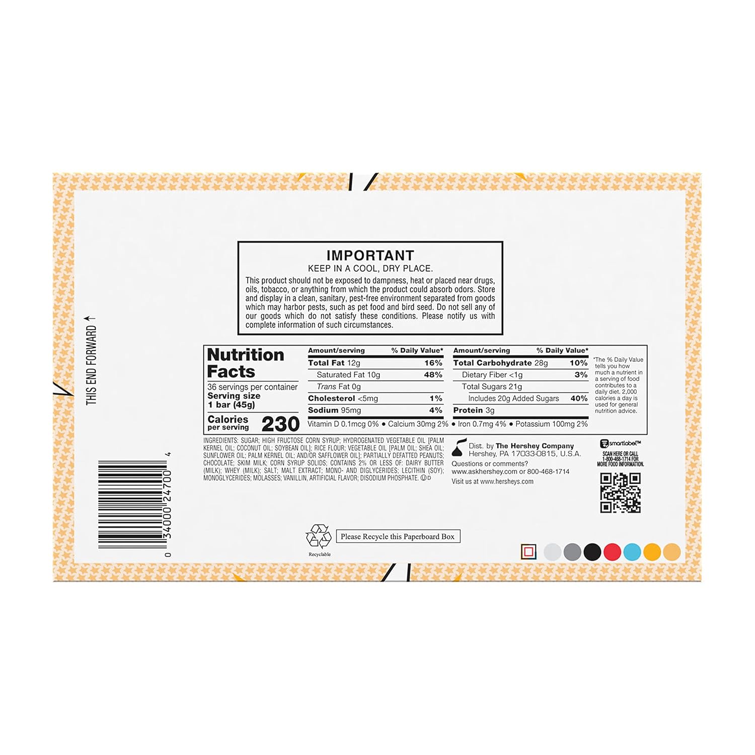 Chocolate Caramel Peanut Crisps Candy Bars, 1.6 oz (36 Count) O18950