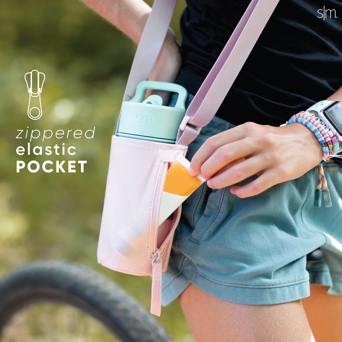 Kid's Water Bottle Carrier Sling with Adjustable Strap Y436808