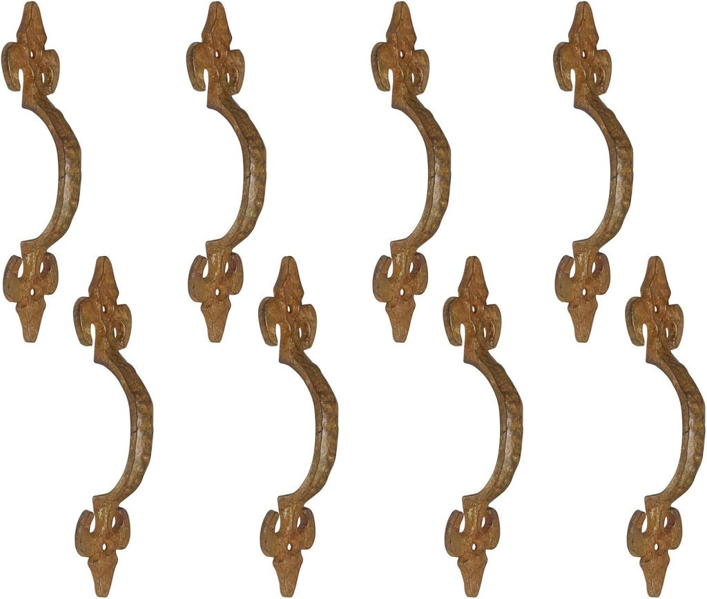 Antique Cast Iron Cabinet Pull Handles, 6.1 x 12 Pack, Matte Black O423