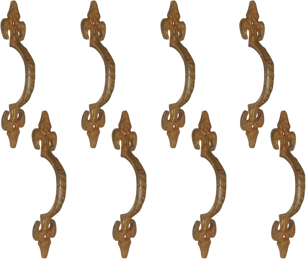 Antique Cast Iron Cabinet Pull Handles, 6.1 x 12 Pack, Matte Black O423