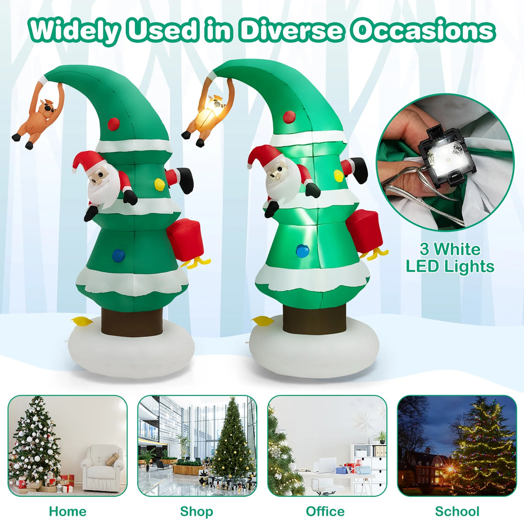 8FT Inflatable Christmas Tree with Santa Claus L635