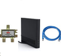 Dual-Tuner Local Channel Streamer with Cat5e UTP Cable and Coaxial Cable Splitter E181