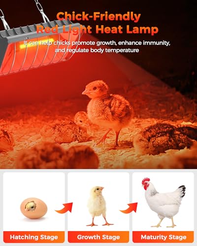 250W Waterproof Infrared Heat Lamp with Adjustable Temp & Height S799188