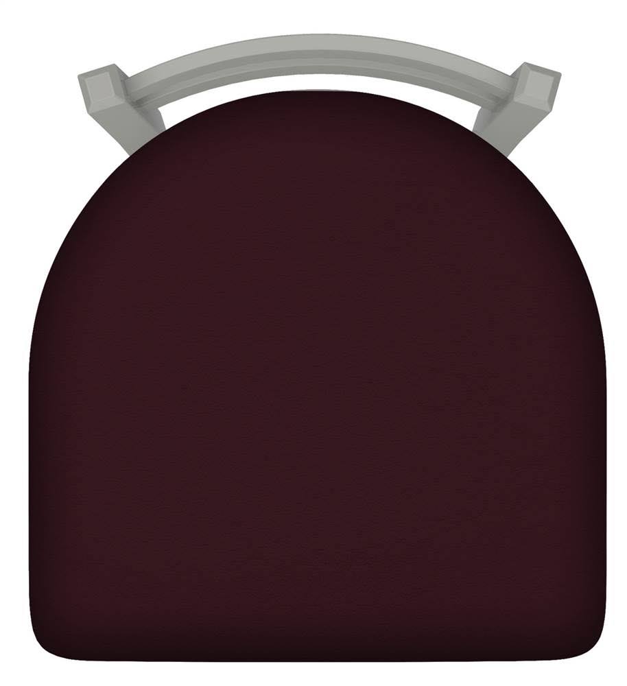 Low Back Swivel Bar Stool with Anodized Nickel Finish and Bordeaux Seat V25558