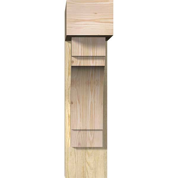 Rough Sawn Bracket with Offset Brace, Douglas Fir F8082