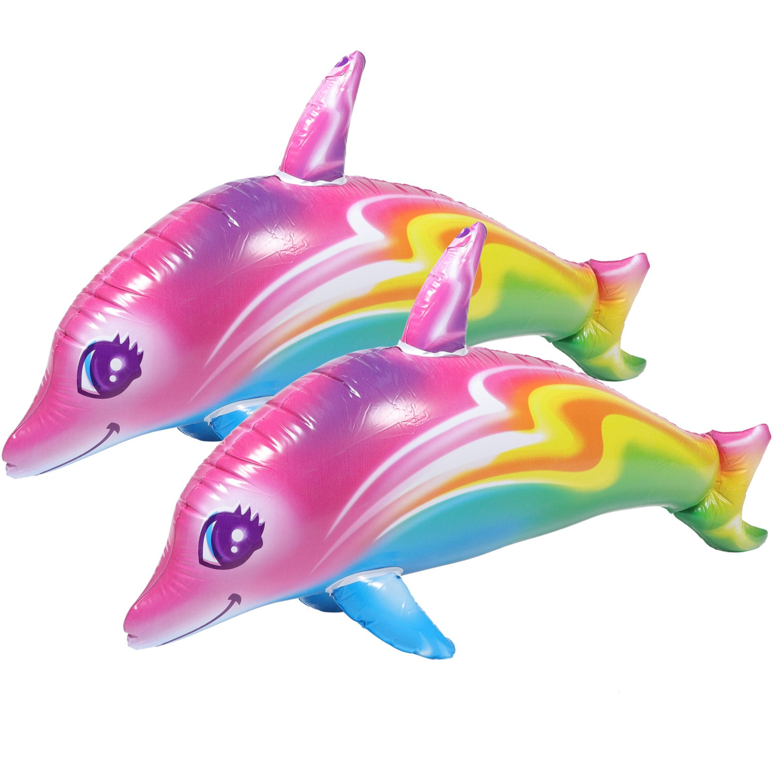 2 Pcs Inflatable Dolphin Pool Toys Pvc X824342