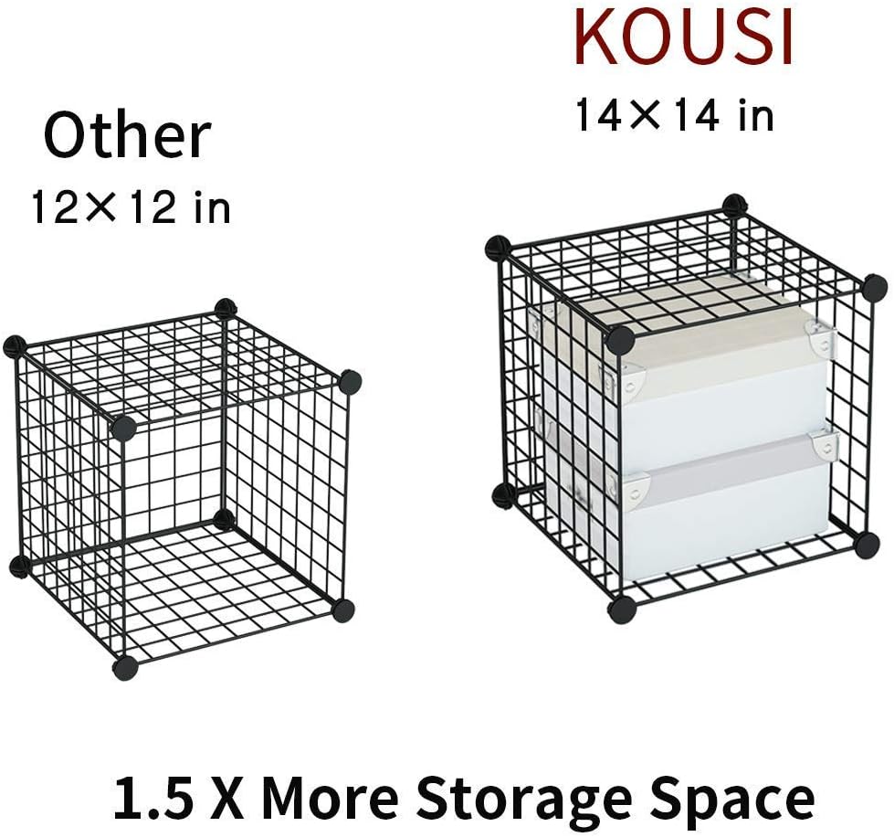 14x14 Wire Cube Storage, 25-Cube Modular Shelving Unit T628