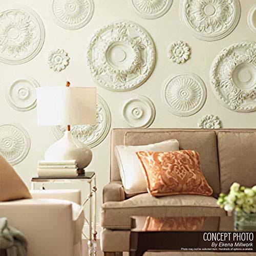 18x22OD x 3 3/8x22ID x 7/8x22P Hand-Painted Ultra Pure White Ceiling Medallion W5716
