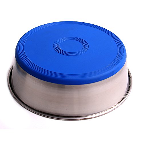 Heavyweight Non-Skid Rubber Bottom Stainless Steel Dog Bowl - Small - 32oz - 6.5" Diameter H1998