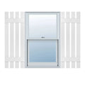 White Vinyl Board-n-Batten Shutters S72385