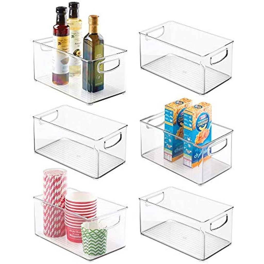 6 Pack Plastic Kitchen Food Storage Bin with Handles W761234