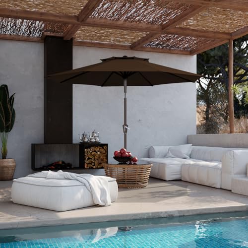 Navy Blue 9 ft 2-Tiers Patio Umbrella K4466