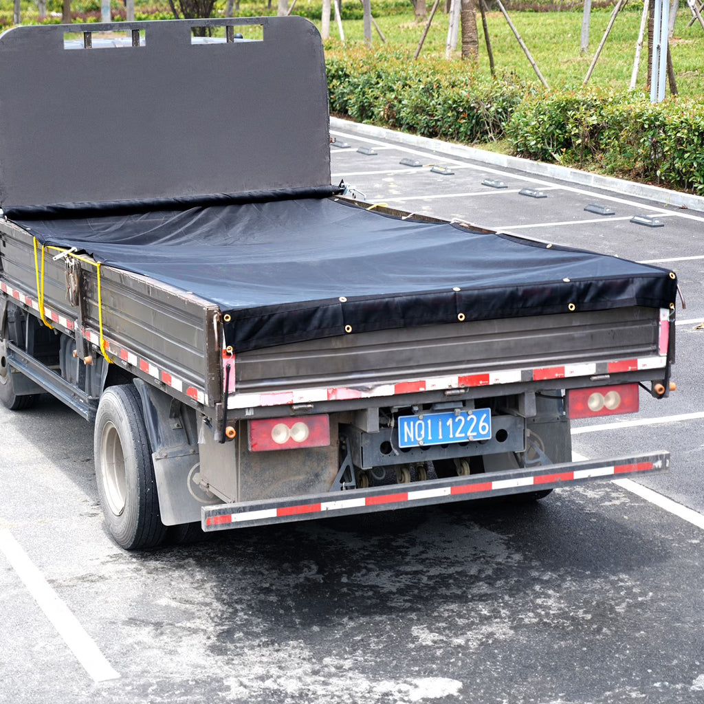 Dump Truck Tarp Mesh Tarp 6 x 14 ft PVC 18oz Double Pockets Trailer Shade C92518