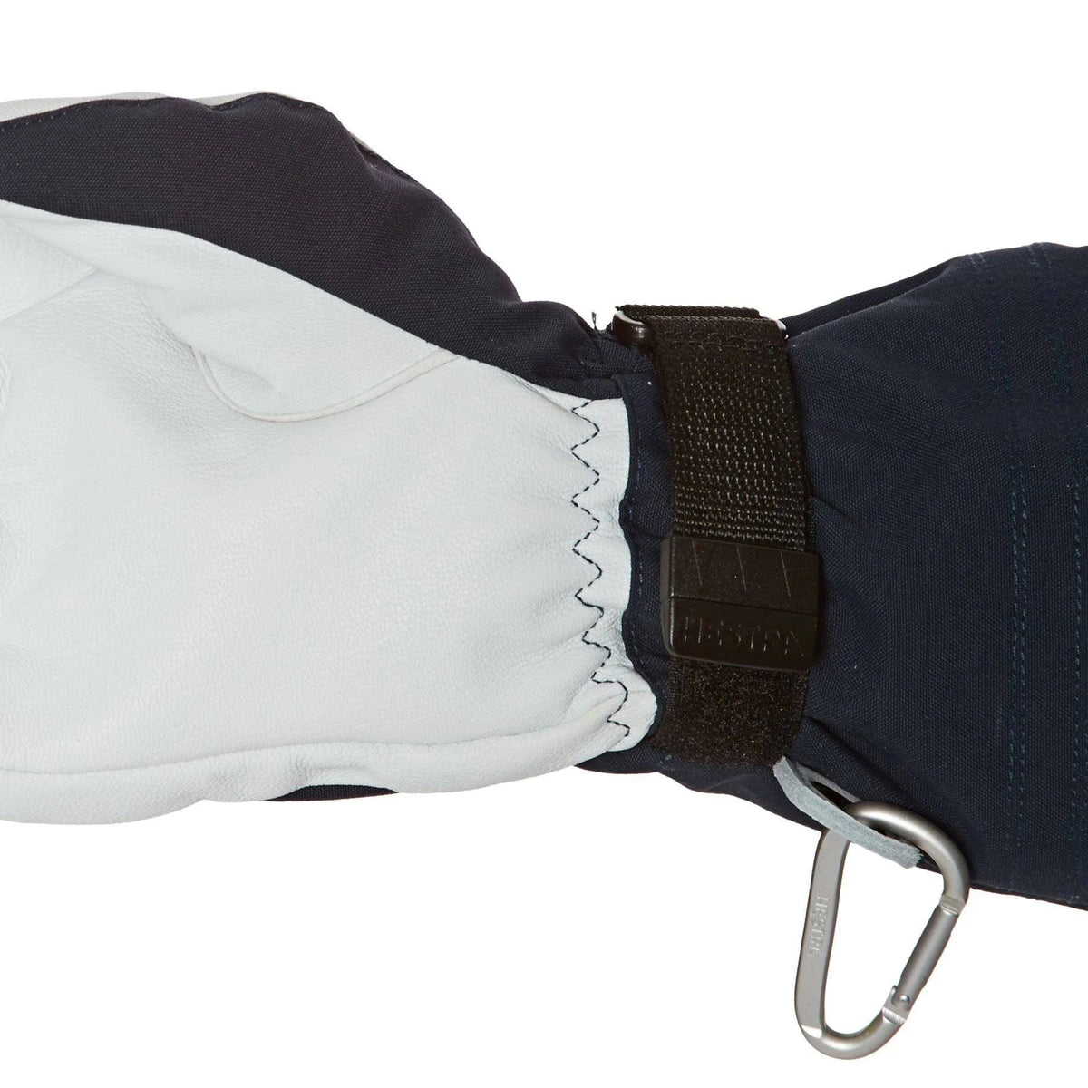 Navy Leather Ski Glove O87336