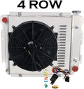 4 Row All Aluminum Radiator with 16" Fan Shroud and Thermostat T24808