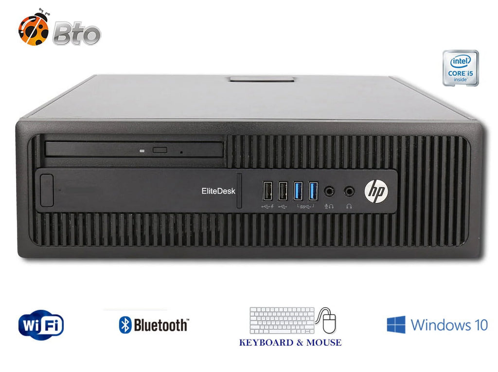 HP 800G1 Desktop SFF Computer Intel Core i5 8GB Ram 500GB HDD NVIDIA GT 1030 2GB 19" LCD Windows 10 (Refurbished) S804