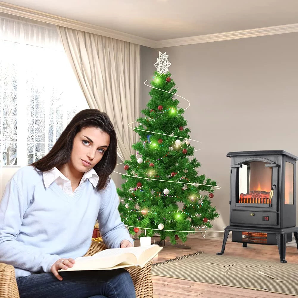 22.4" Freestanding Portable Infrared Fireplace Heater Stove with Remote, 1000W/1500W O980