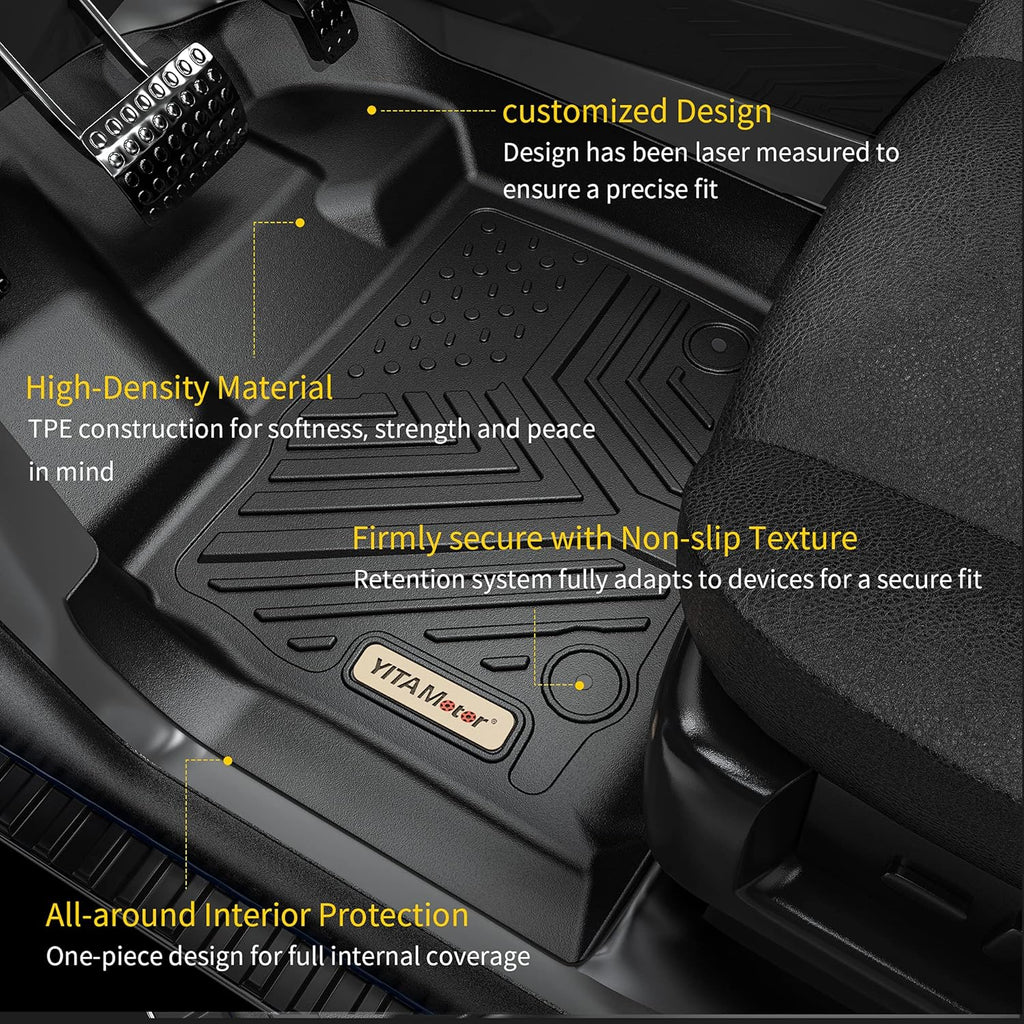 Black TPE Floor Liner Car Mats F35502
