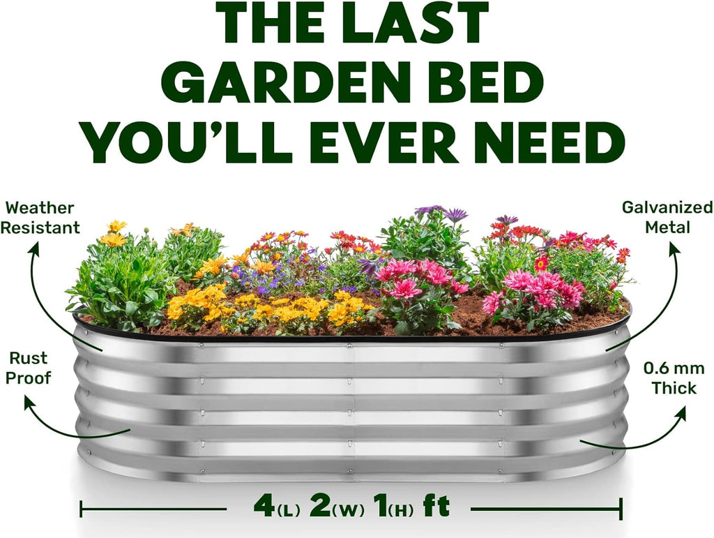Galvanized Metal Raised Garden Bed K739540