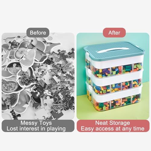 Plastic Stackable Toy Storage Case with Lid V859252