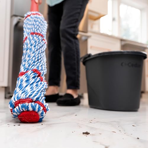 Microfiber Twist Mop with 2 Extra Refills, 18-Inch Mop Head X1160