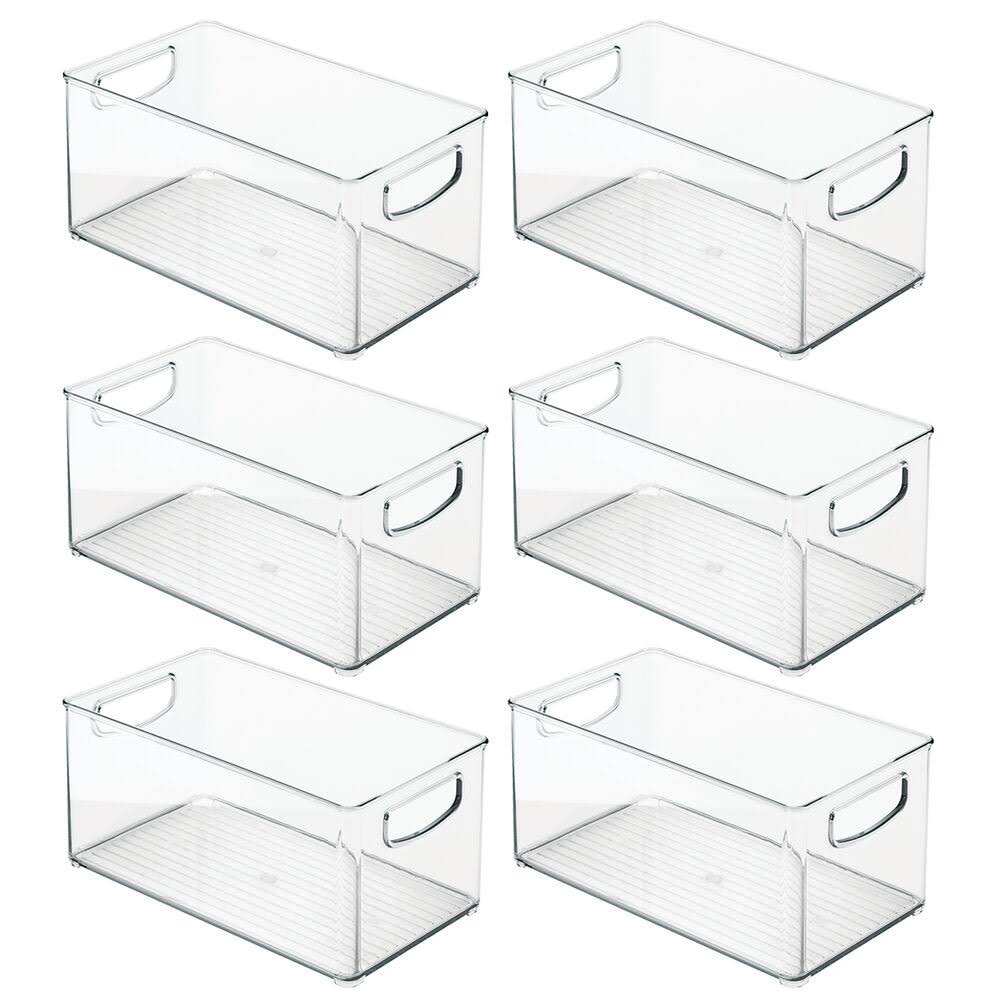 6 Pack Plastic Kitchen Food Storage Bin with Handles W761234