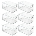 6 Pack Plastic Kitchen Food Storage Bin with Handles W761234