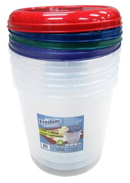 7 Liter Round Containers Case of 24 M72270