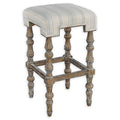 Brown Backless Bar Stool Z3287