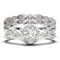 Antique Art Deco 2.50 Carat Round Cut Moissanite Engagement Ring in 925 Sterling Silver With 18k White Gold Plating S388