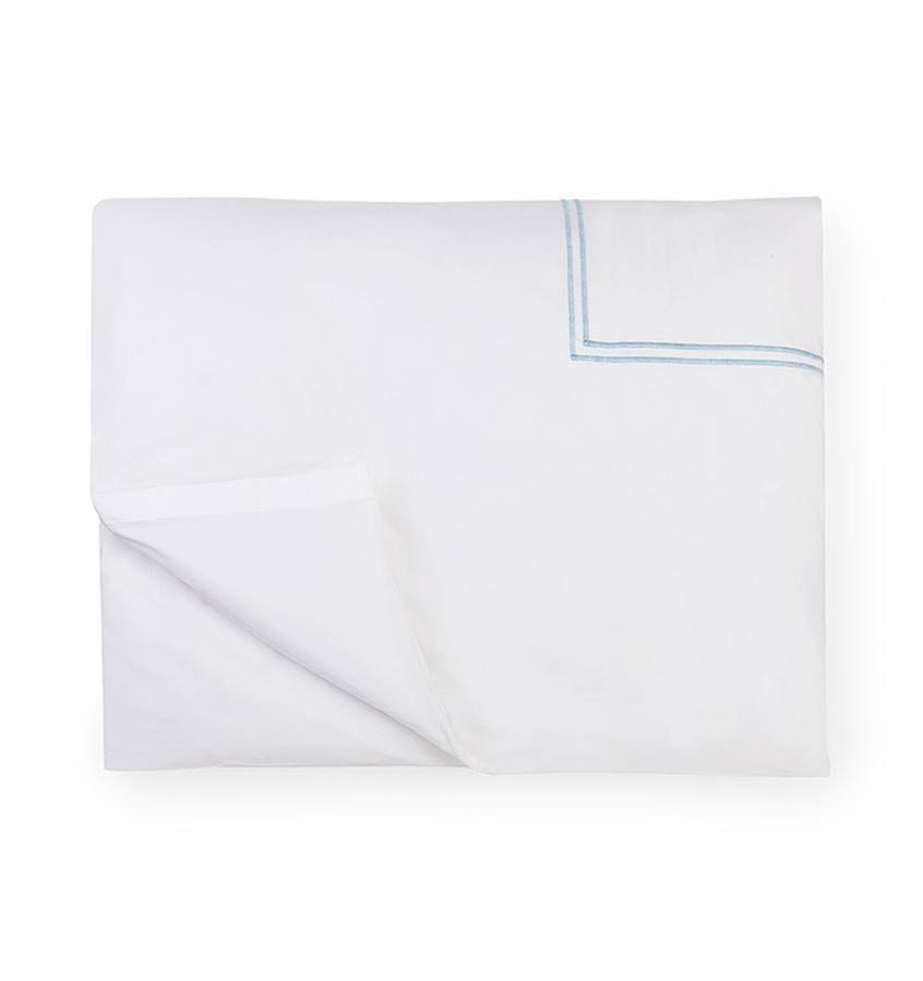 Full/Queen White/Blue Duvet Cover W3406
