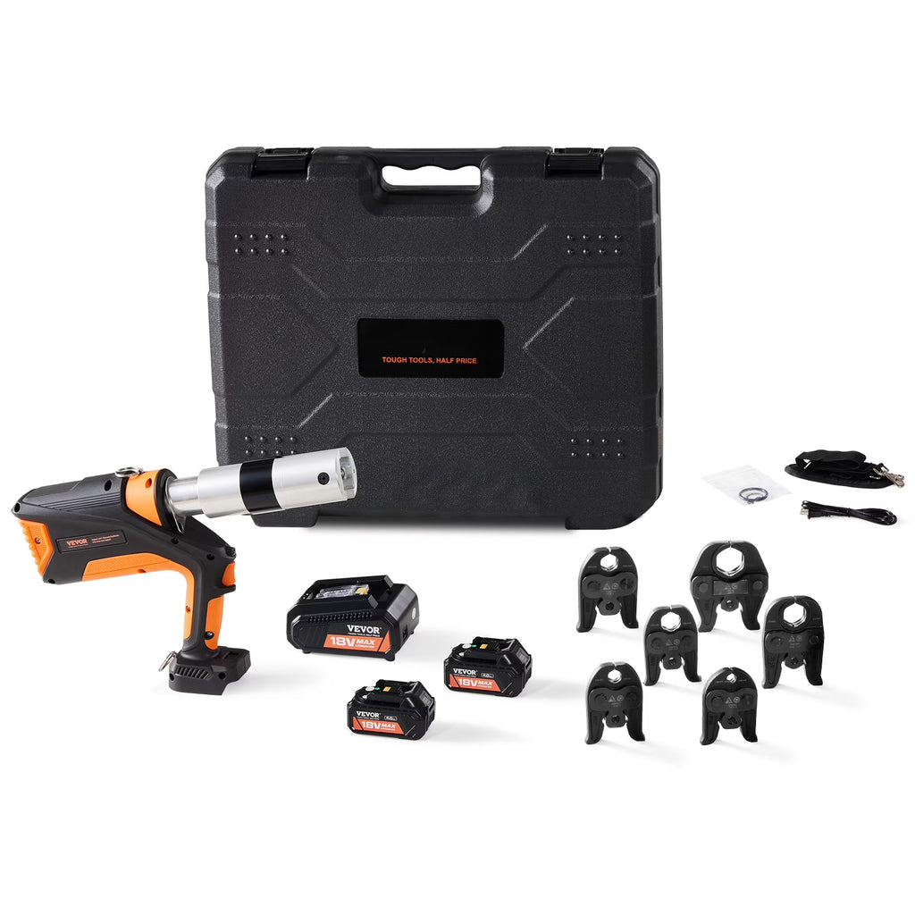 18V Electric Pipe Crimping Tool for 1/2" to 2" Copper, Stainless Steel, PEX Pipes H21644