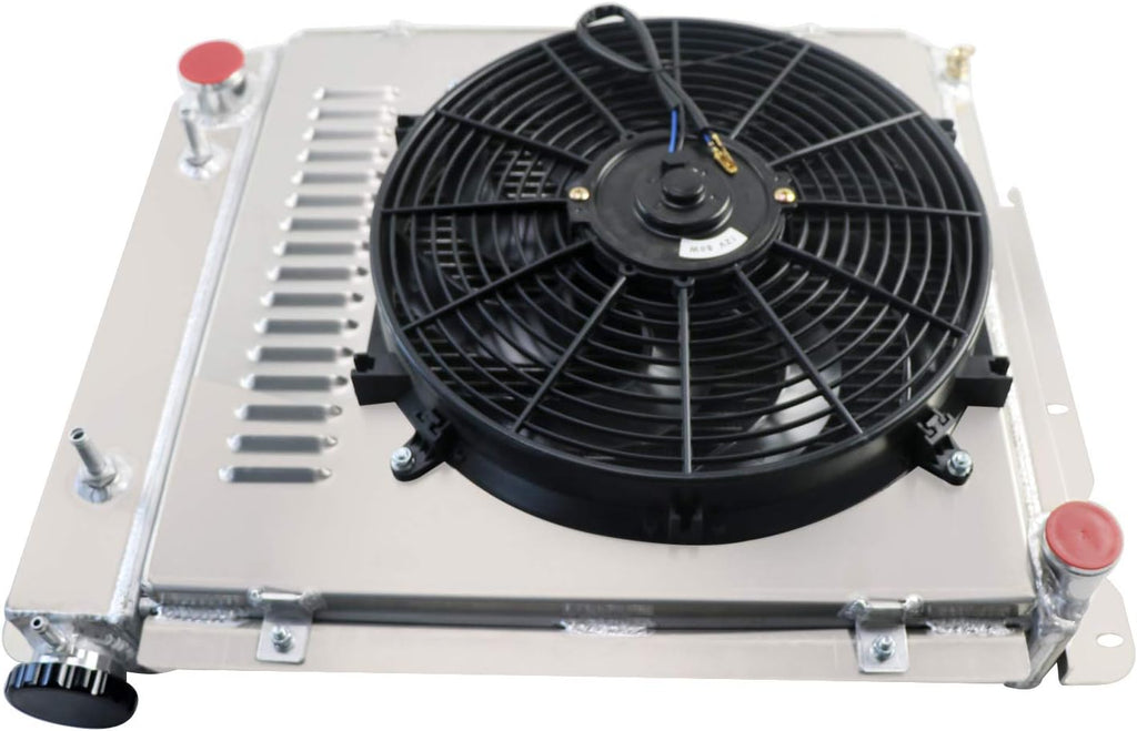 4 Row All Aluminum Radiator with 16" Fan Shroud and Thermostat T24808
