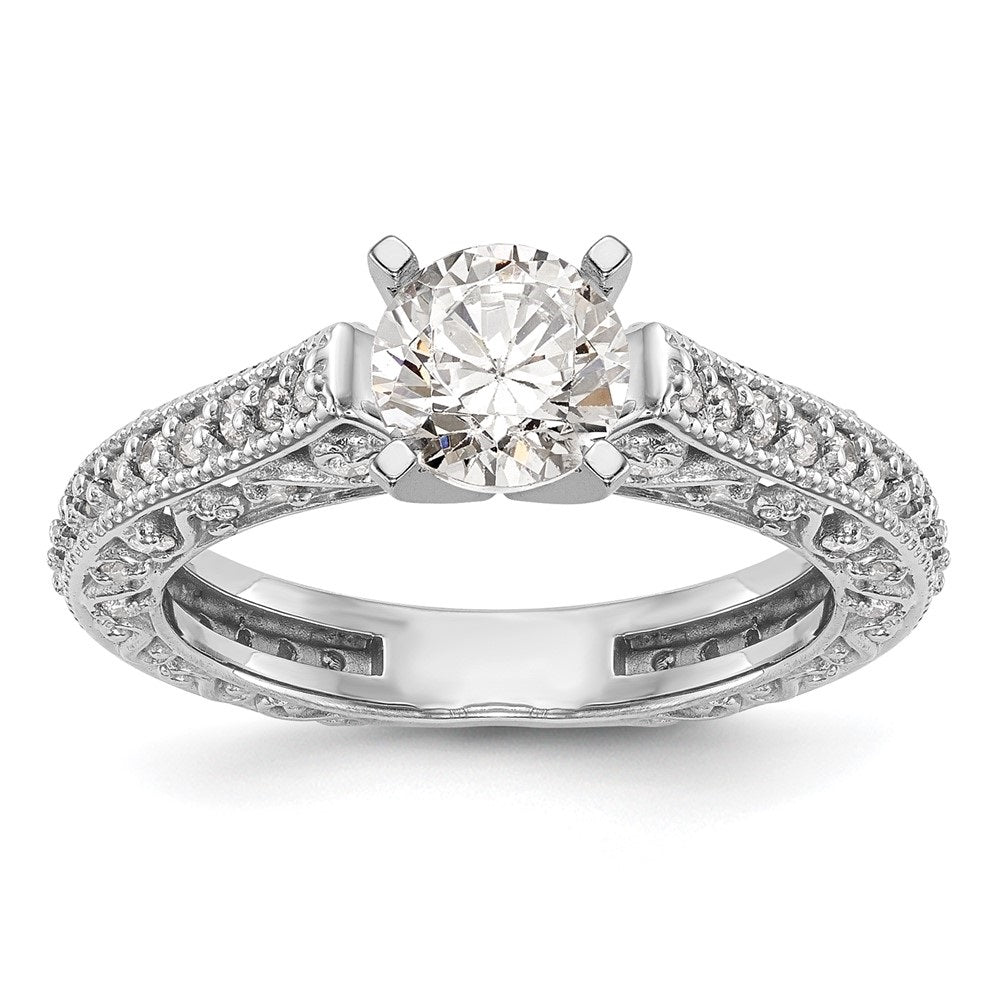 14k White Gold Lab Grown Diamond Engagement Ring Size 7 Y960688