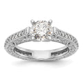 14k White Gold Lab Grown Diamond Engagement Ring Size 7 Y960688