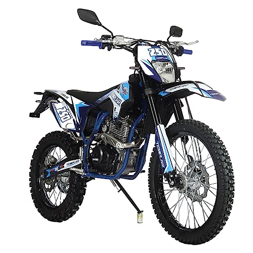 250cc Dirt Bike with 5-Speed Manual Transmission, Electric/Kick Start, 21"/18" Wheels Y167929