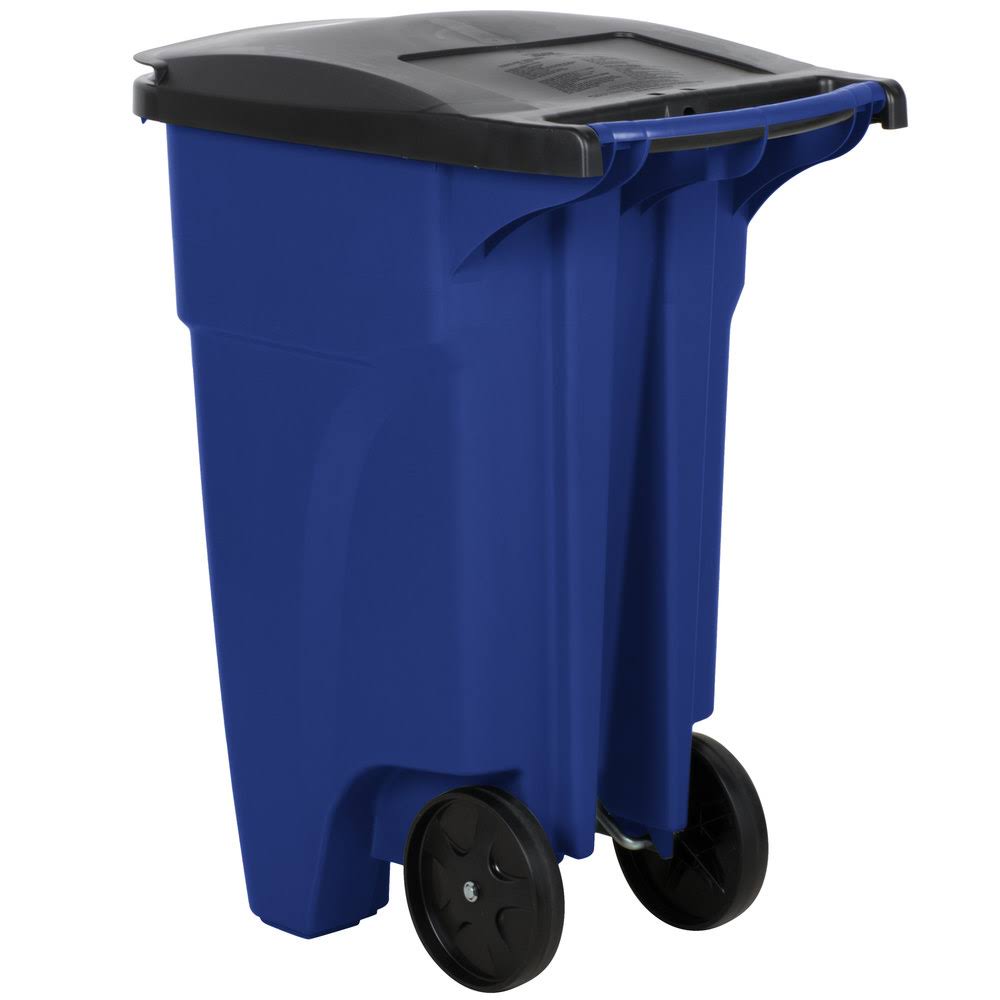 32 Gallon Gray Rollout Trash Container with Lid G93072