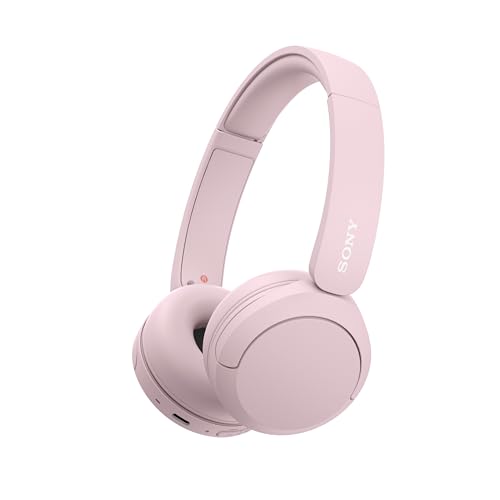 Pink Wireless On-Ear Headphones with Microphone C7667