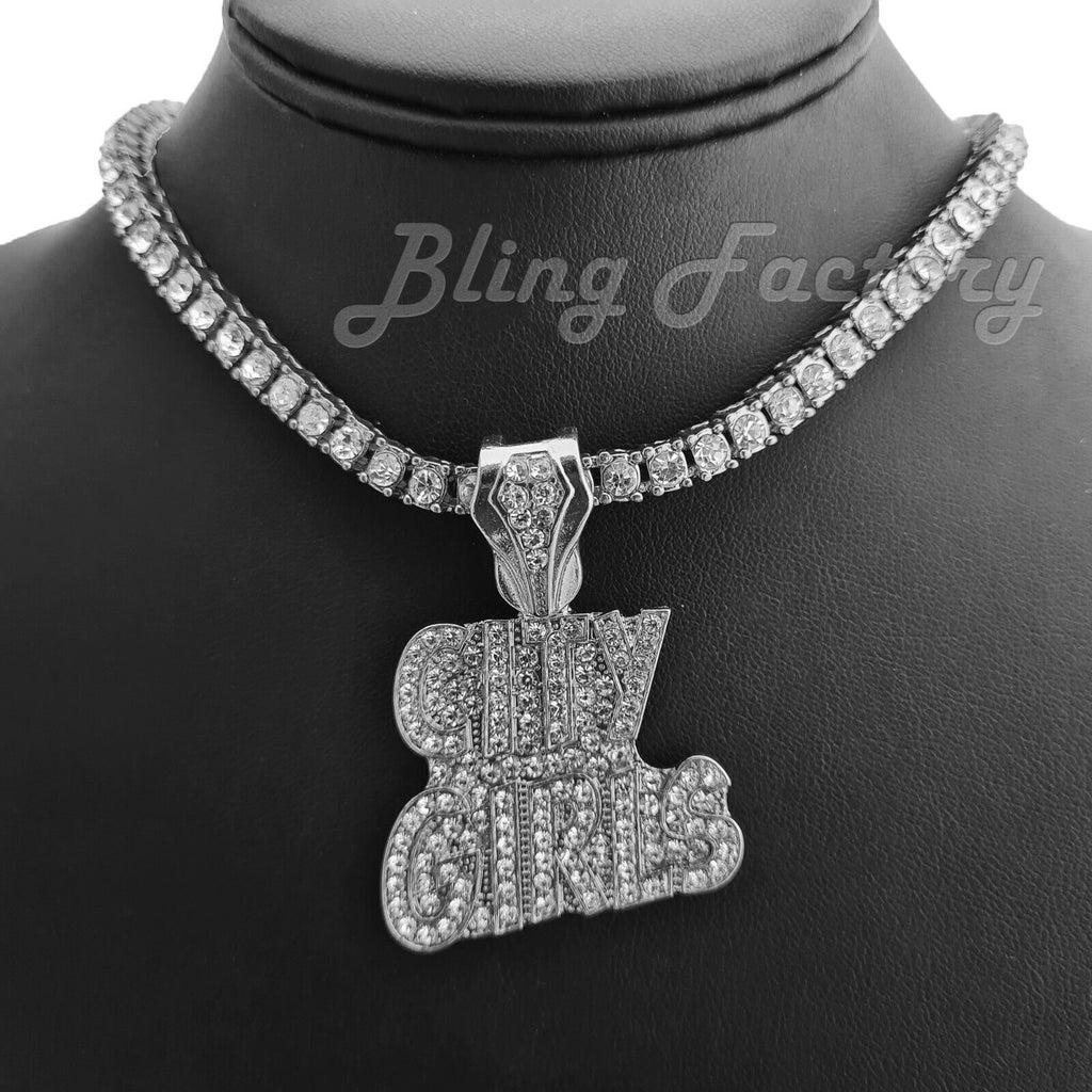 Iced Tennis Chain Necklace Q22415