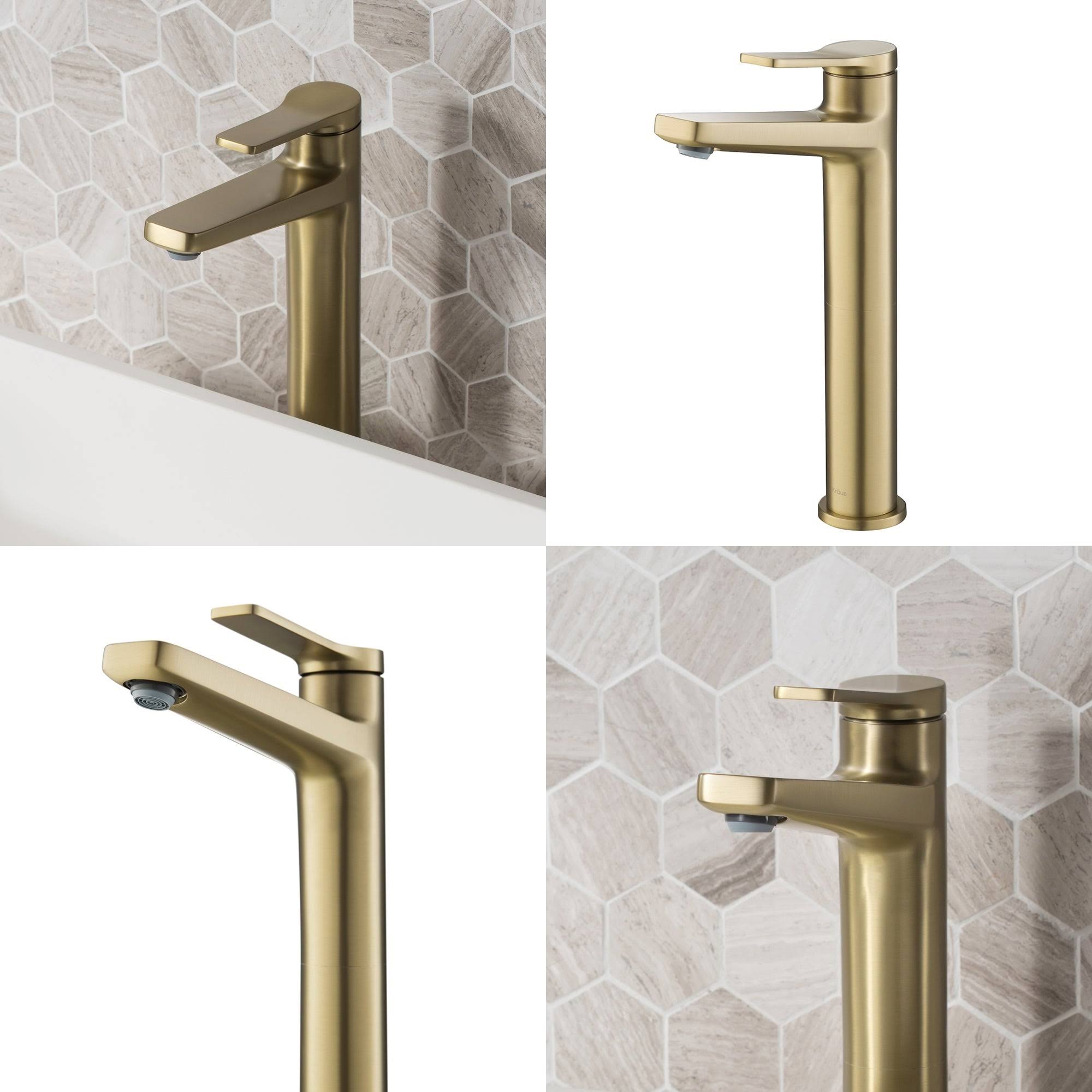 Matte Black Vessel Bathroom Faucet with Towel Bar, Paper Holder, Towel Ring and Robe Hook U346