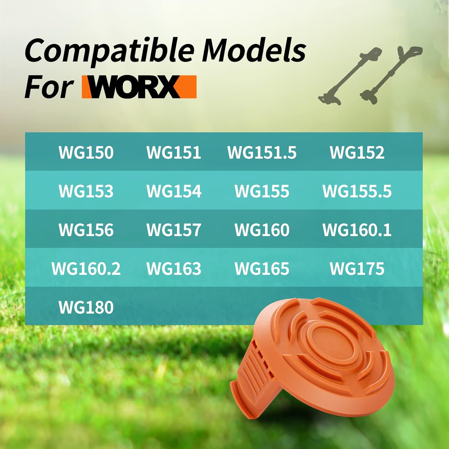 3 Pack Trimmer Replacement Spool Cap Covers O71296